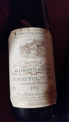 Alsace Pinot Grigio Domaine Allimant-Laugner Tokay-Pinot Gris Vendanges Tardives 1997