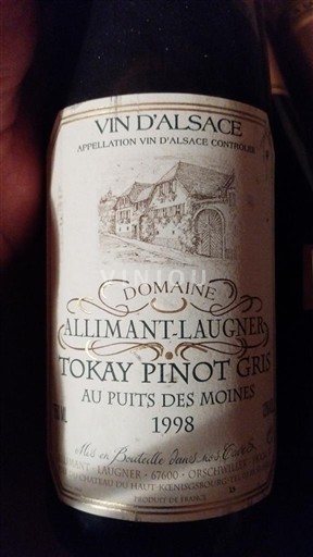Alsace Not Specified Domaine Allimant-Laugner Au Puits des Moines 1998