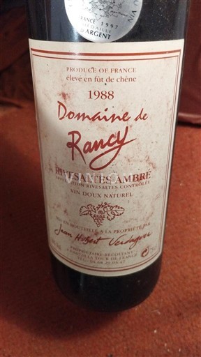 Roussillon Muscat de Rivesaltes Domaine Rancy 1988