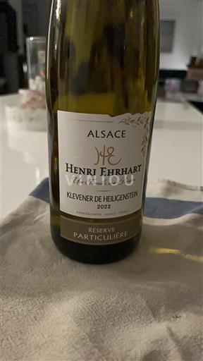 Alsace Klevener-de-heiligenstein Henri Ehrhart Réserve Particulière 2022