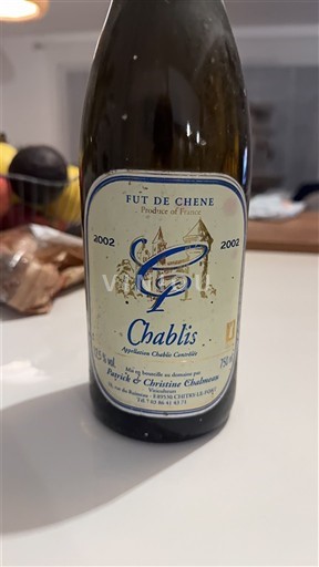 Burgundi Chablis Pascal & Christine Chalmeau Fût de Chêne 2002