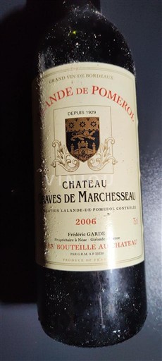 Bordeaux Lalande-de-Pomerol Château Graves de Marchesseau 2006