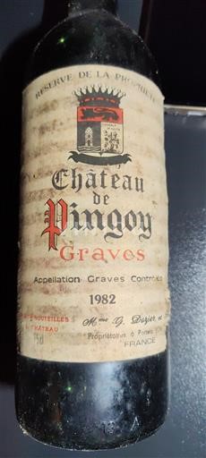 Bordeaux Graves Château Pingoy Réserve de la Propriété 1982