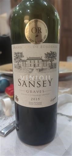Bordeaux Graves Château Sansey 2015