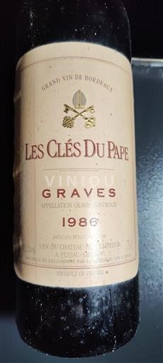 Bordeaux Graves Les Clés du Pape 1986