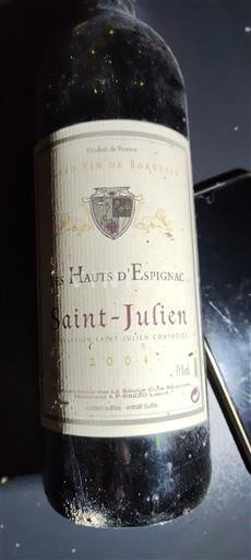 Bordeaux Saint-Julien Hauts Espignac 2004