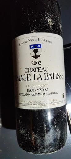 Bordeaux Haut-Médoc Château Ramage La Batisse 2002