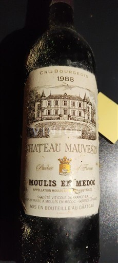 Bordeaux Moulis-en-Médoc Château Mauvesin 1988