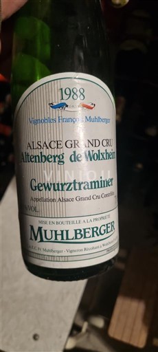 Alsasko Gewürztraminer Grand Cru Muhlberger Altenberg de Wolxheim 1988