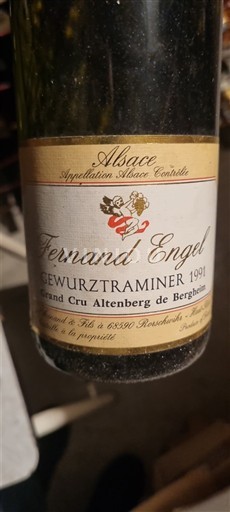 Alsace Gewurztraminer Grand Cru Fernand Engel Grand Cru Altenberg de Bergheim 1991