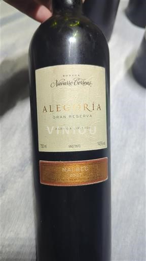 Mendoza Non specificato Navarro Correas Alegoría Gran Reserva 2007