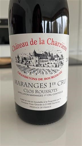 Burgundy Unspecified Premier Cru Château La Charrière Clos Roussots 2023