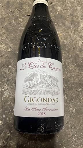 Rhône Valley Gigondas Le Clos des Cazaux La Tour Sarrasine 2018
