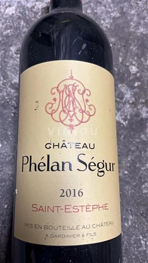 Bordeaux Saint-Estèphe Cru Bourgeois Exceptionnel Château Phélan Segur 2016