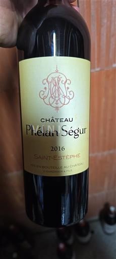 Bordeaux Saint-Estèphe Cru Bourgeois Exceptionnel Château Phélan Segur 2016
