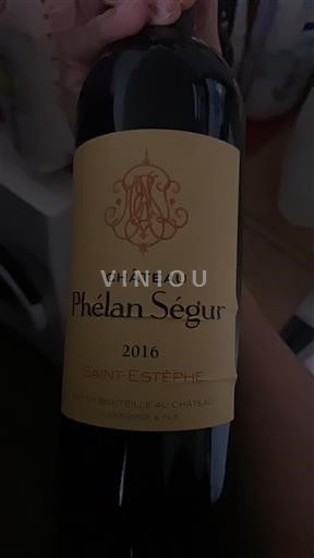 Bordéus Saint-Estèphe Cru Bourgeois Exceptionnel Château Phélan Segur 2016