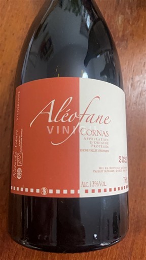 Thung lũng Rhône Cornas Natacha Chave Aleofane 2020