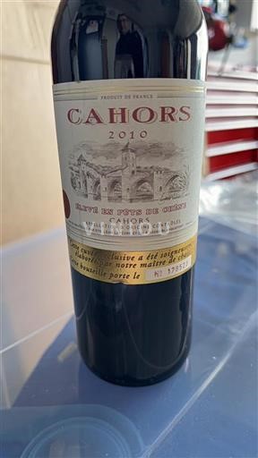 Tây Nam Cahors Élevé en fût de chêne 2010