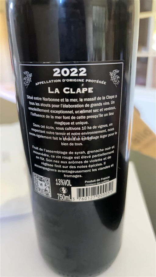Languedoc La Clape Domaine L'Angel 2022