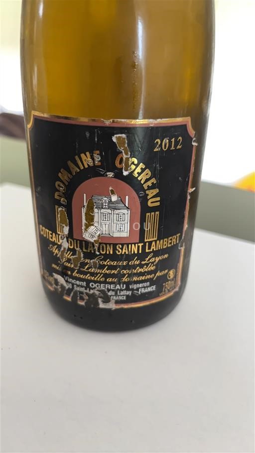 Loiren laakso Coteaux-du-Layon Domaine Ogereau Saint Lambert 2012