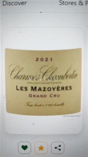 Burgundy Charmes-Chambertin Grand Cru Charmes-Chambertin Les Mazoyères 2021
