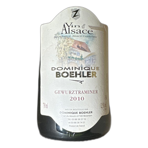 Alsace Gewurztraminer Dominique Boehler Gewurztraminer 2010