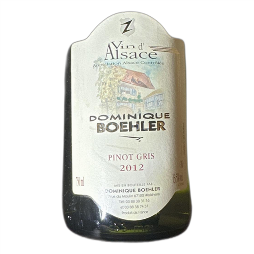 Alsace Pinot grigio Dominique Boehler 2012