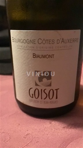 Borgogna Borgogna Côtes d'Auxerre Domaine Goisot Biaumont 2020