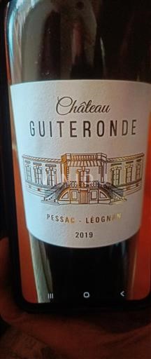 Bordeaux Pessac-Léognan Château Guiteronde 2019