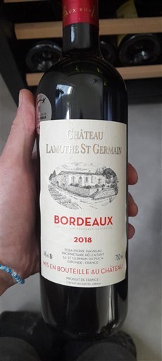 Bordeaux Château Lamothe St Germain 2018
