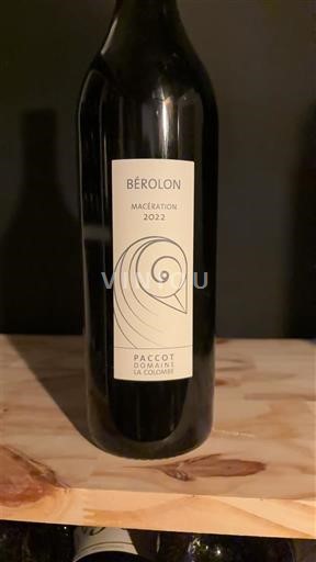 Vaud La Côte AOC Domaine Paccot La Colombe Bérolon Macération 2022
