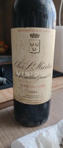 Bordeaux Saint-Émilion Grand Cru Grand Cru Classé Clos St. Martin 2004