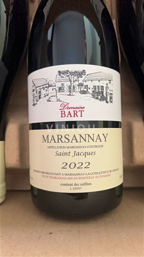 Burgund Marsannay Domaine Bart Saint Jacques 2022