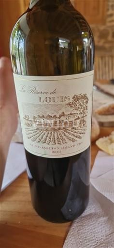Bordeaux Saint-Émilion Grand Cru Grand Cru La Réserve de Louis 2015