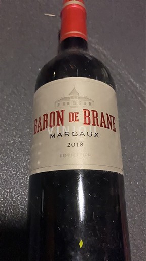 Bordeaux Margaux Château Brane-Cantenac Baron de Brane 2018
