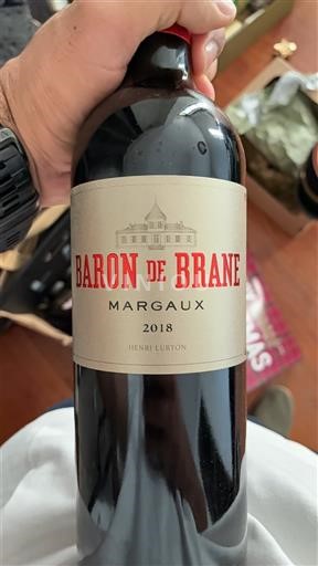 Bordeaux Margaux Château Brane-Cantenac Baron de Brane 2018