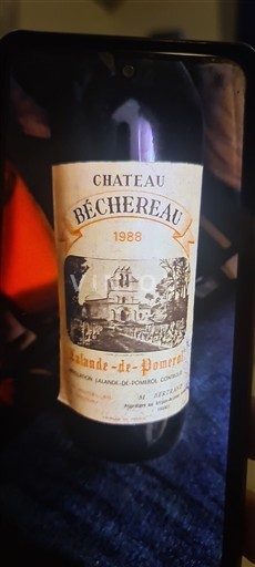 Burdeos Lalande-de-Pomerol Château Béchereau 1988