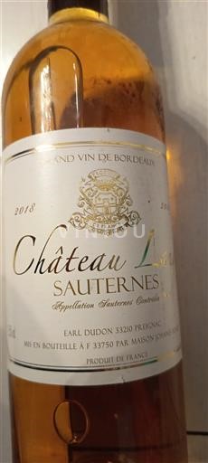 Bordéus Sauternes Château Lamourette 2018