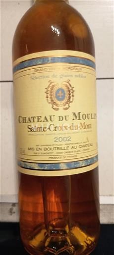 Bordeaux Sainte-Croix-Du-Mont Château Moulin Sélection de grains nobles 2002
