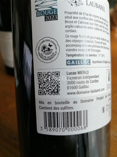 Sud-Ouest Gaillac Domaine Laubarel 2023