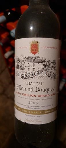 Burdeos Saint-Émilion Gran Cru Grand Cru Château Billerond Bouquey 2005