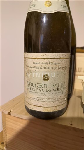 Bourgondië Niet gespecificeerd Premier Cru Domaine L'Héritier-Guyot Clos Blanc de Vougeot 1989