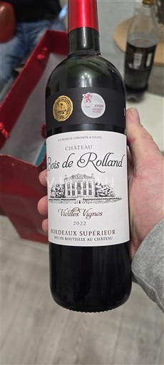 Bordeaux Bordeaux Supérieur Château Bois de Rolland Vieilles Vignes 2022