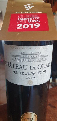 Bordeaux Graves Château La Ouarde 2016