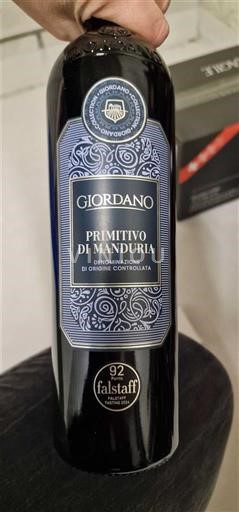 Puglia Primitivo di Manduria Giordano Không niên vụ