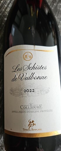 Rosellón Collioure Terre des Templiers Les Schistes de Valbonne 2022