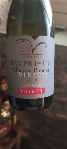 Burgundy Beaune Premier Cru Maison Vairet Champs Pimont 2018