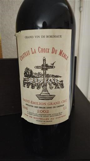 Bordeaux Saint-Émilion Grand Cru Château La Croix du Merle 2002