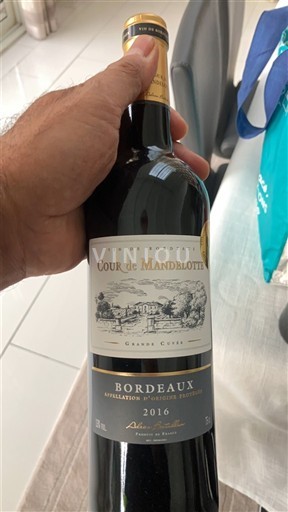 Bordeaux Cour de Mandblotte Grand Cru 2016
