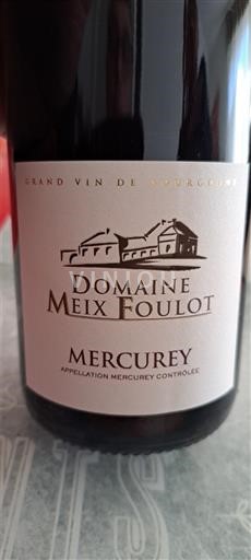 Bourgogne Mercurey Domaine Meix Foulot 2023